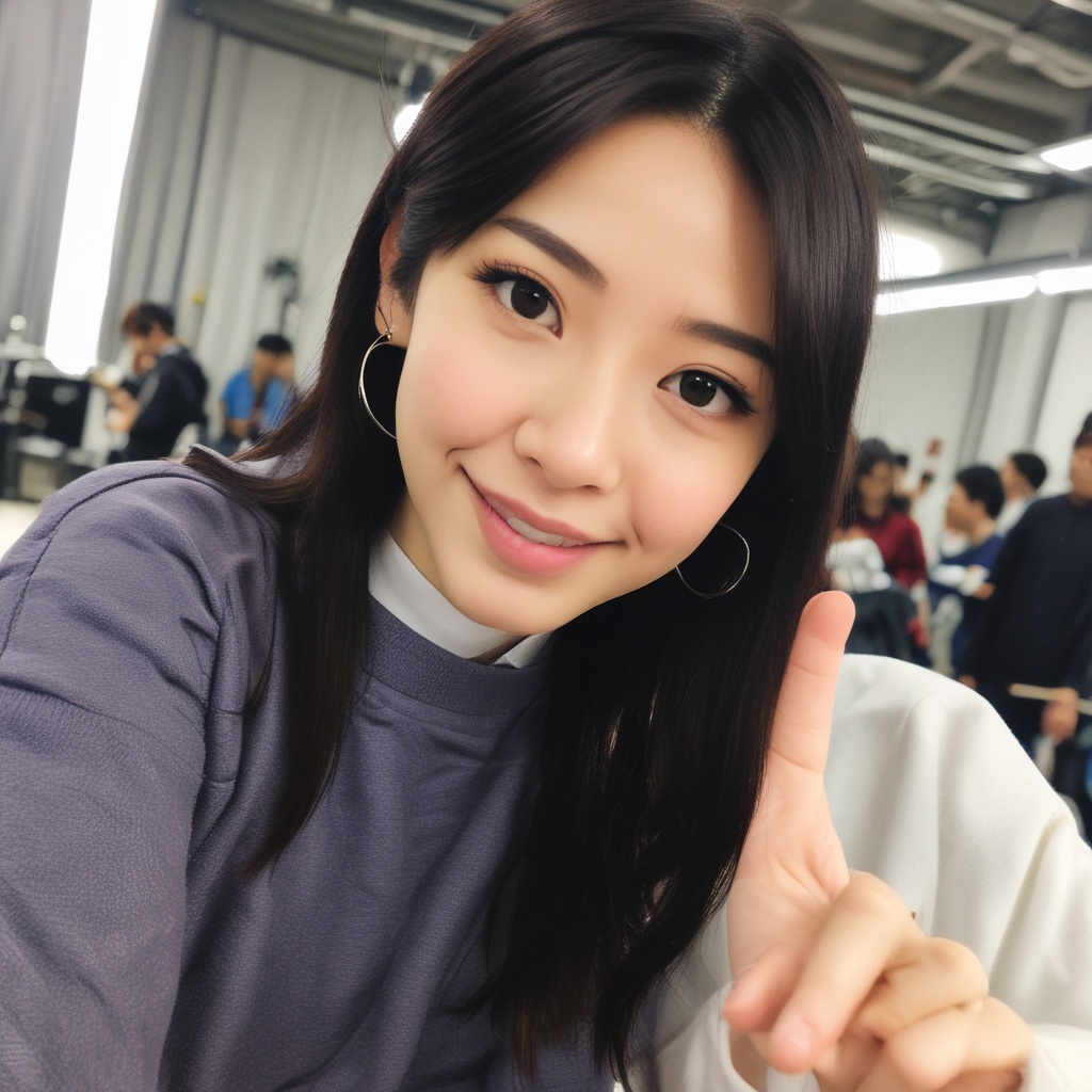 冨里奈央 backstage selfie